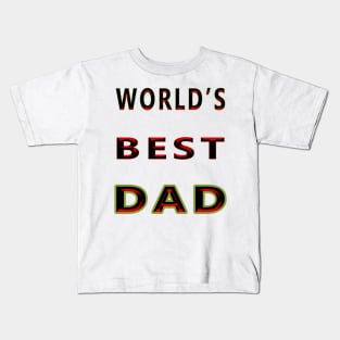 Funny Shirt for Dads, World's Best Dad Shirt Father Kids T-Shirt